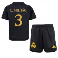 Real Madrid Eder Militao #3 3rd trikot Kinder 2023-24 Kurzarm (+ Kurze Hosen)